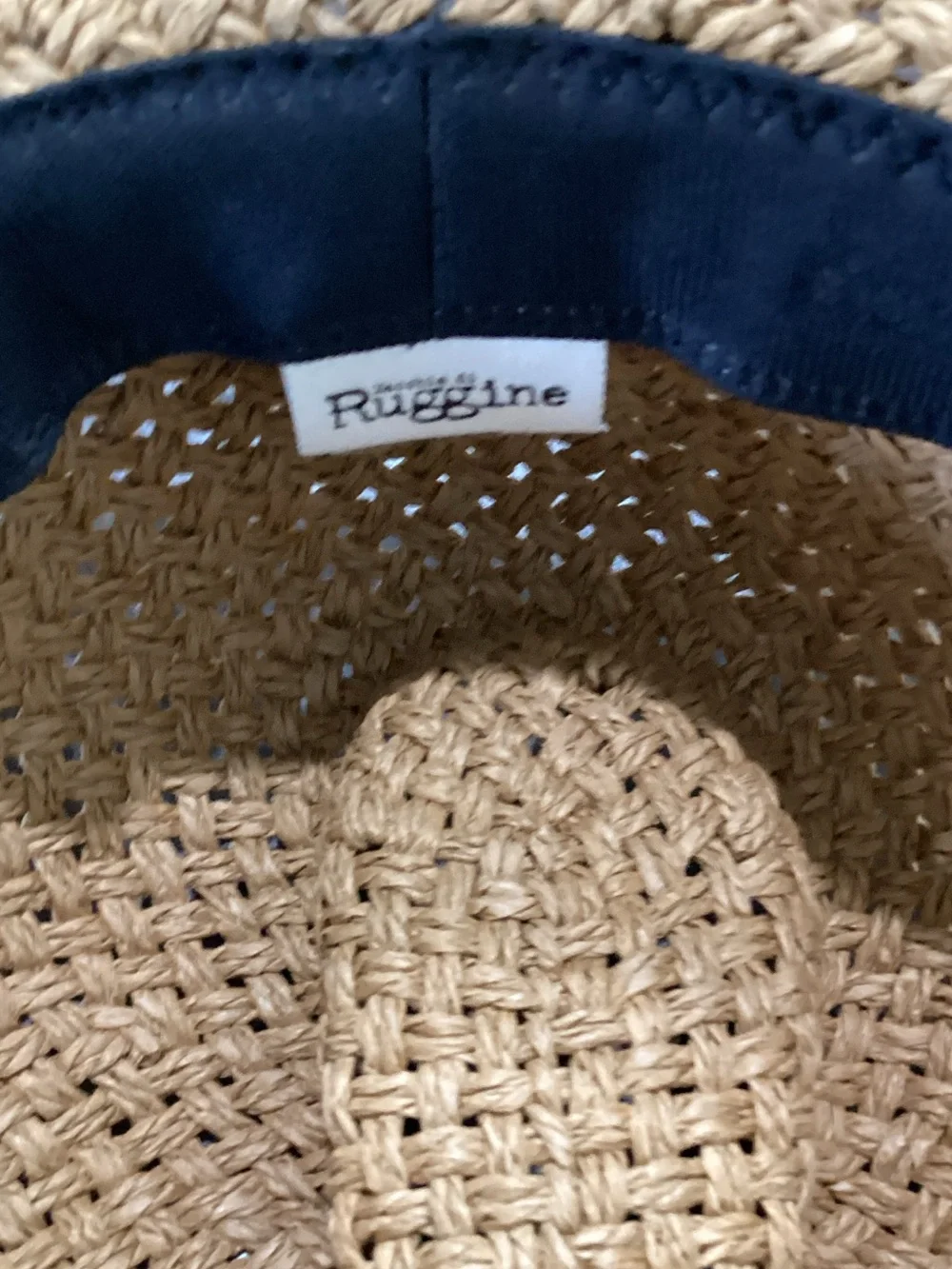 Wide Brim Woven Straw Hat in Natural Tan